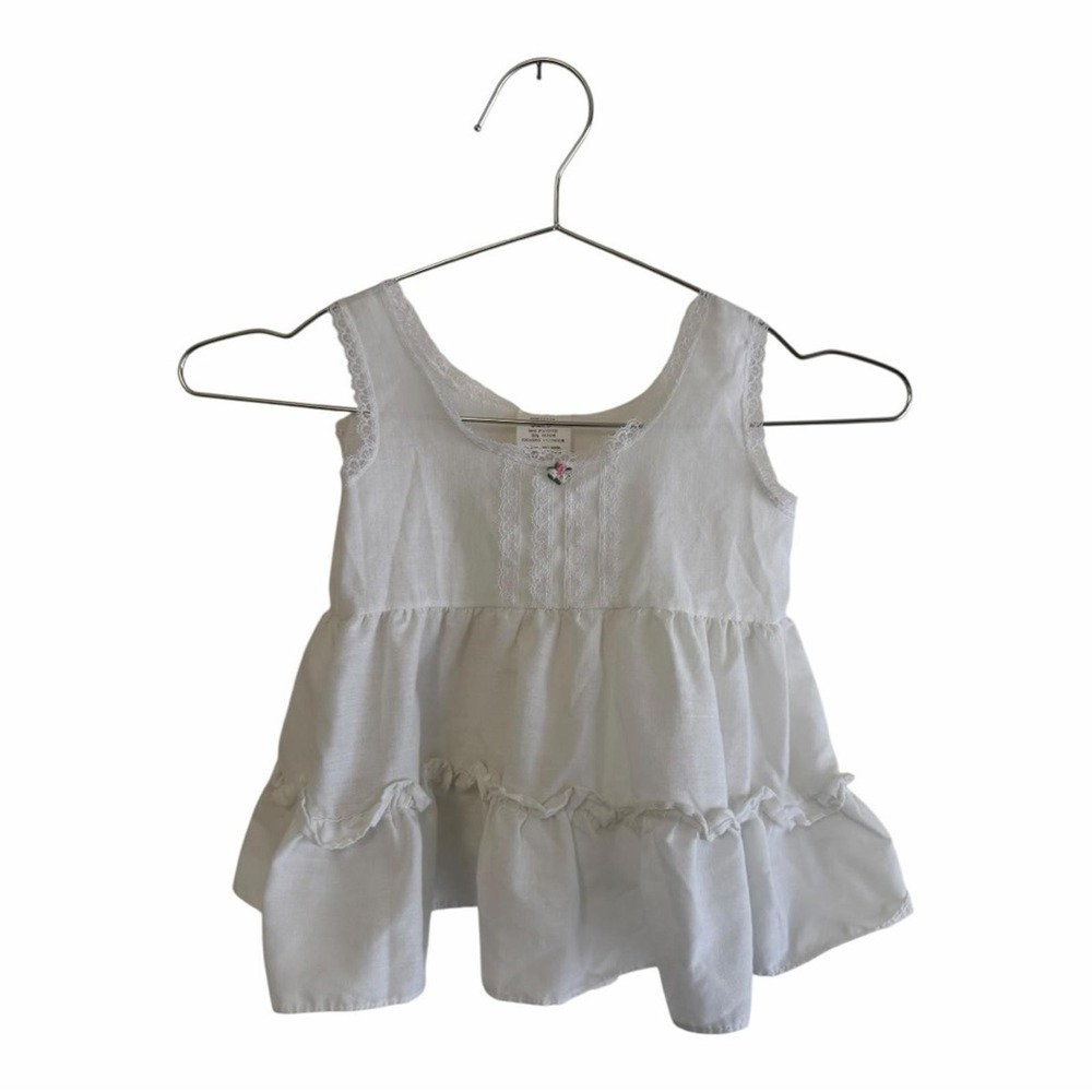VTG JCPenney Toddle Time Top Girls Toddler Size 3 Lace Trim Ruffle Tiered